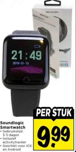 Vomar Voordeelmarkt Soundlogic Smartwatch aanbieding