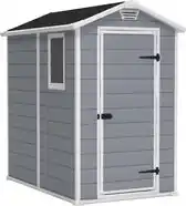 Bol.com Keter Manor 46 Tuinhuis - 130x192x198cm - Grijs aanbieding