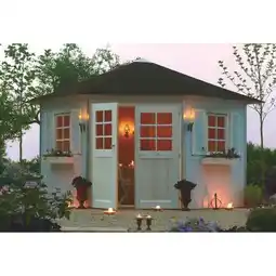 Bol.com Vijfhoek tuinhuis Nancy - 7.88 m² - 4.24 x 3 x 2.82 m - 28 mm aanbieding
