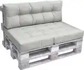 Bol.com Beautissu Elements – Palletkussen 120x40cm - Rugkussen Licht Grijs in Matraskussen Kwaliteit aanbieding