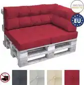 Bol.com Beautissu Elements – Palletkussen 60x40cm - Zijkussen Rood – Wasbare Hoes aanbieding