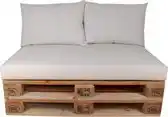 Bol.com Palletkussen set plof Ecru FL 120x80x10 cm aanbieding