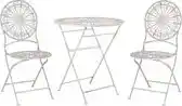 Bol.com BELIANI SCAFA - Bistro set - Gebroken wit - IJzer aanbieding