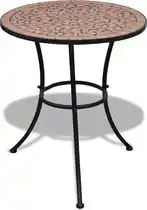 Bol.com vidaXL - Bistrotafel - 60 - cm - mozaïek - terracottakleurig aanbieding
