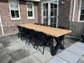 Bol.com Tuintafel Douglas hout 240 x 90 cm | Stalen Poten | Douglas Onbehandeld | 6-8 personen | Duumaa aanbieding
