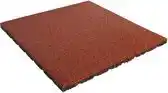 Bol.com IVOL Rubber tegels 25 mm - 1 m² (4 tegels van 50 x 50 cm) – Rood aanbieding