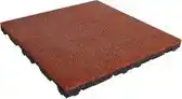Bol.com IVOL Rubber tegels 55 mm - 0.5 m² (2 tegels van 50 x 50 cm) - Rood aanbieding