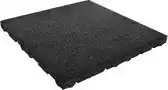 Bol.com IVOL Rubber tegels 55mm - 0,5m² (2 tegels van 50x50 cm) - Zwart aanbieding