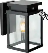 Bol.com KS Verlichting - wandlamp - Jersey - zwart - bewegingssensor - E27 - modern - vierkant - aluminium aanbieding