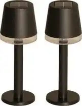 Bol.com Luxform - 2x Solar Tafellamp - Cala d'Or - LED - Werkend op zonne-energie - Set van 2 stuks aanbieding