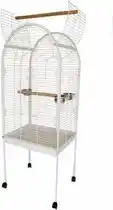 Bol.com Topmast Papegaaienkooi - Grote Parkieten Kooi - Agapornide Kooi - Joan - Wit - 55 x 55 x 160 cm aanbieding