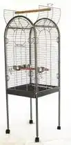 Bol.com Topmast Papegaaienkooi - kooi voor Papegaai - Joan - Antraciet - 55 x 55 x 160 cm aanbieding