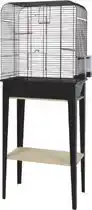 Bol.com Vogelkooi ZOLUX Chic Loft Zwart 124cm - Luxe Met Uitschuiflade, Zitstokken, Schommel aanbieding
