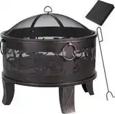 Bol.com Gardebruk Vuurkorf - Ø67cm Vonkrooster Pook Deksel - Zwart aanbieding