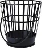 Bol.com Metalen Vuurkorf met hengsel | Ø38 cm | Zwart aanbieding