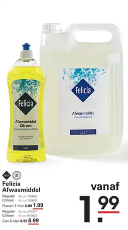 Sligro Felicia Afwasmiddel aanbieding