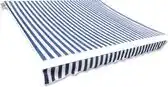 Bol.com vidaXL - Luifeldoek - 5x3 - m - canvas - blauw - en - wit aanbieding