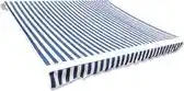 Bol.com vidaXL - Luifeldoek - 3x2,5 - m - canvas - blauw - en - wit aanbieding