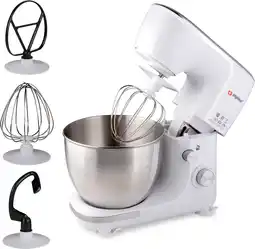 Bol.com alpina Keukenmachine - Keukenrobot - 5L RVS Mengkom - 3 Accessoires aanbieding