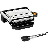 MediaMarkt Tefal Gc718d Optigrill Plus Contactgrill Zilver aanbieding