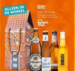 Mitra Uniek WK-huisje Geschenkverpakking met 4 bieren naar keuze aanbieding