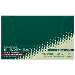 Holland & Barrett 1+1 gratis | Holland & Barrett Energy Bar Cherry Cacao Box - 12 x 48 g aanbieding