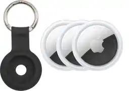 Coolblue Apple AirTag 2 (3-Pack) + BlueBuilt Apple AirTag Sleutelhanger aanbieding