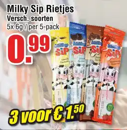 Ter Huurne Holland Markt Milky Sip Rietjes Versch, soorten aanbieding