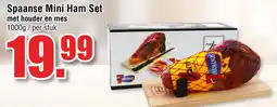 Ter Huurne Holland Markt Spaanse Mini Ham Set met houder en mes aanbieding