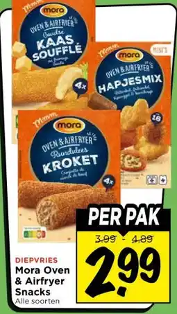 Vomar Voordeelmarkt DIEPVRIES Mora Oven & Airfryer Snacks aanbieding