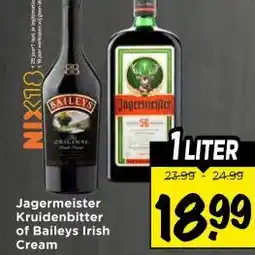 Vomar Voordeelmarkt Jagermeister Kruidenbitter of Baileys Irish Cream aanbieding