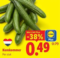 Lidl Komkommer aanbieding