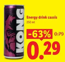 Lidl Energy drink cassis aanbieding