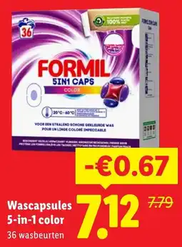 Lidl Wascapsules 5-in-1 color aanbieding