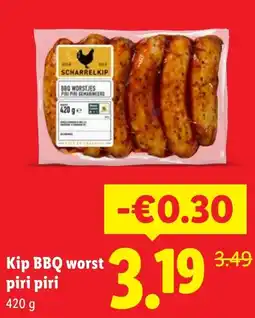 Lidl Kip BBQ worst piri piri aanbieding