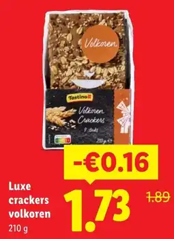 Lidl Luxe crackers volkoren aanbieding