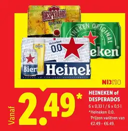 Lidl Heineken of Desperados aanbieding
