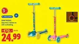 Lidl Paw Patrol Step met 3 wielen en LED-verlichting aanbieding