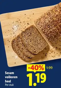Lidl Sesam volkoren heel aanbieding