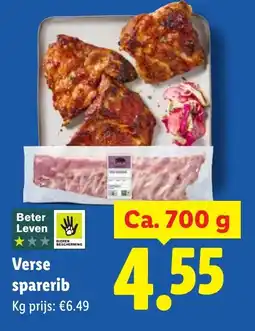 Lidl Verse sparerib aanbieding
