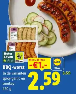 Lidl BBQ-worst aanbieding