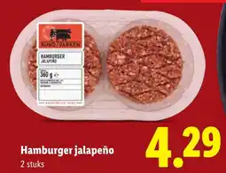 Lidl Hamburger jalapeño aanbieding