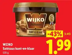 Lidl Wijko Satésaus kant-en-klaar aanbieding