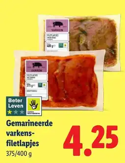 Lidl Gemarineerde varkensfiletlapjes aanbieding