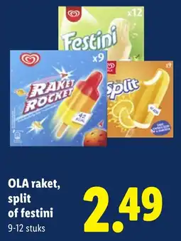 Lidl Ola raket, split of festini aanbieding
