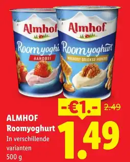Lidl Almhof Roomyoghurt aanbieding