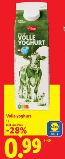 Lidl Volle yoghurt aanbieding