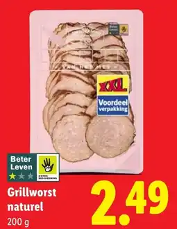 Lidl Grillworst naturel aanbieding