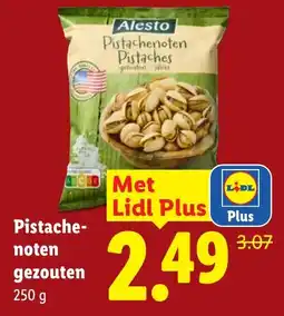 Lidl Pistachenoten gezouten aanbieding