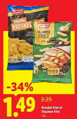 Lidl Kreukel friet of Vlaamse friet aanbieding